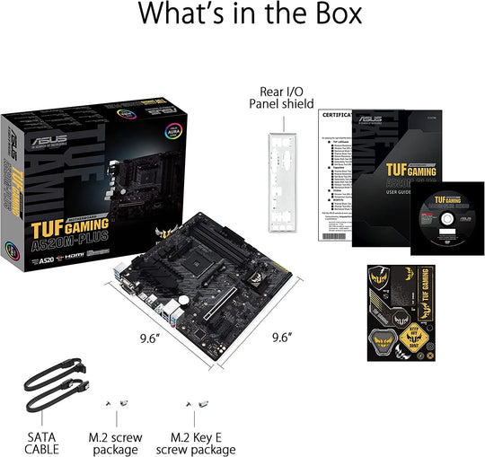 ASUS TUF Gaming A520M-Plus AMD A520 (Ryzen AM4) Micro ATX Motherboard Lilac Milo