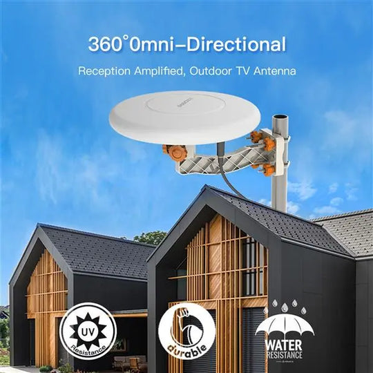 Leadzm TA-A1 150 Miles TV Antenna Indoor Outdoor Omni-directional Teal Simba