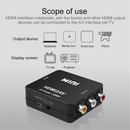 Convertisseur HDMI vers RCA HD 1080P HDMI vers AV