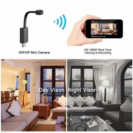 HD 1080P Wifi USB Camera with Night Vision Motion Detection Lilac Milo