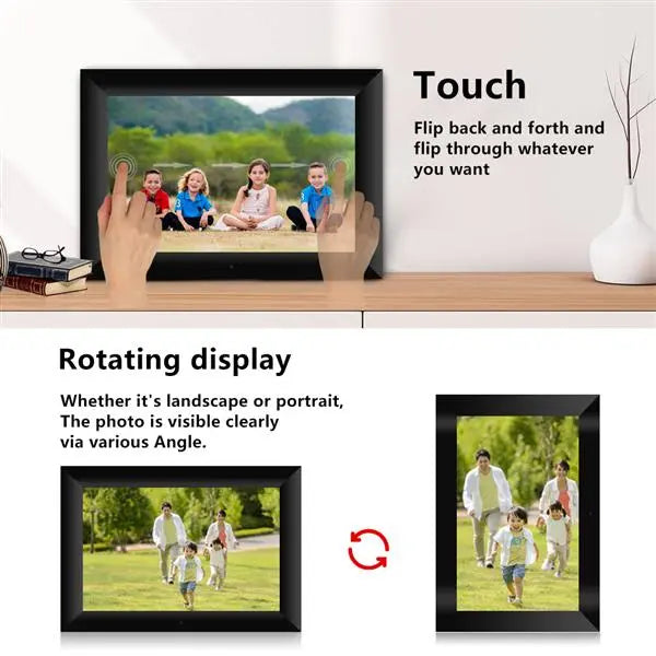 10.1 Inch Smart WiFi Cloud Digital Picture Frame with IPS LCD Panel Teal Simba