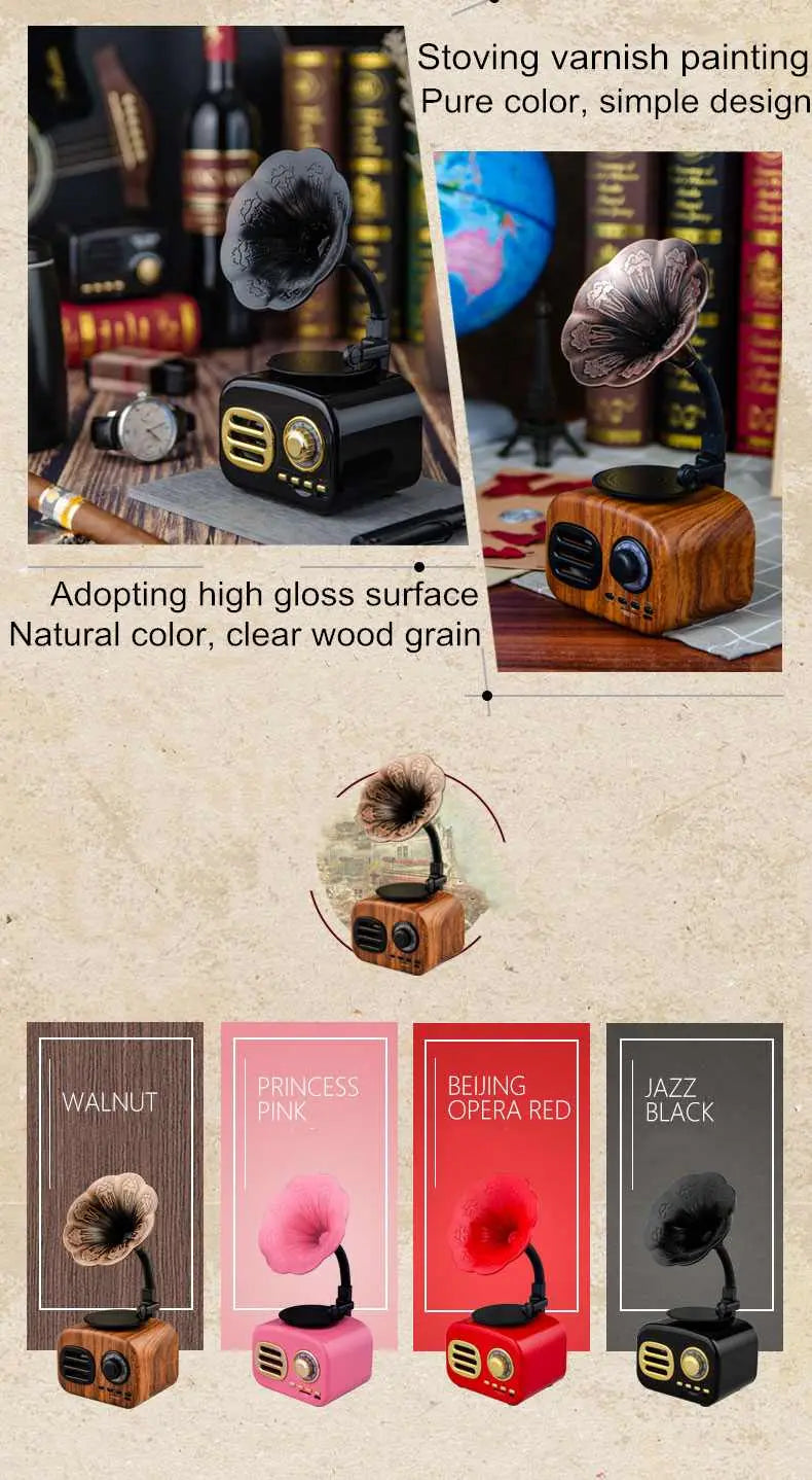 Retro Radio Wireless Mini Portable Bluetooth Stereo Speaker - Shakefav.com