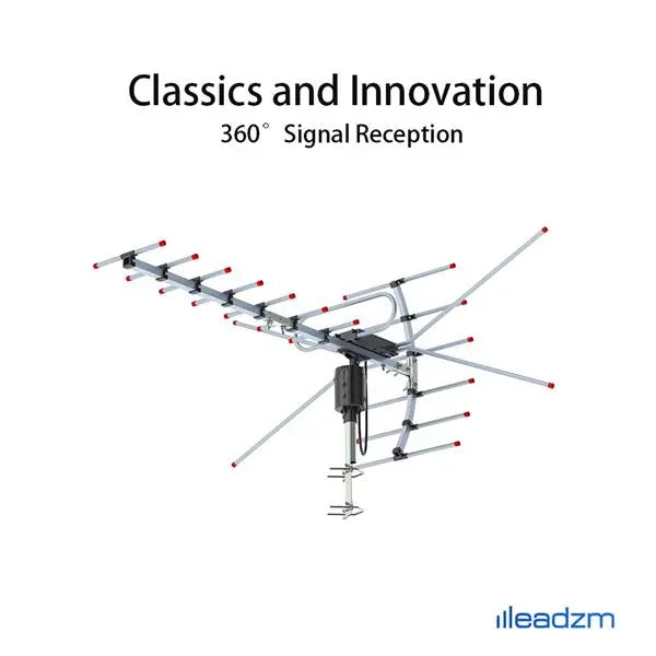 360°Rotation 45-230MHz/470-860MHz 15-22dB Outdoor Antenna Lilac Milo