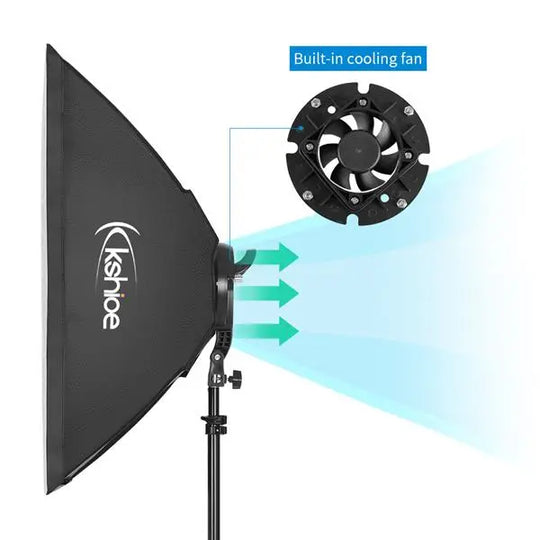 Softbox Lighting Kit Photo Equipment Studio Softbox Dimmable LED Teal Simba