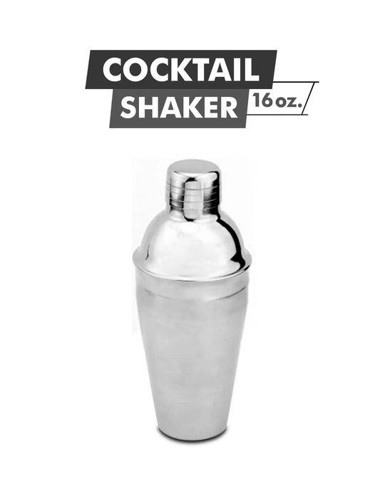 16oz Stainless Steel Cocktail Shaker - Shakefav.com