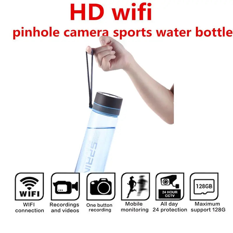 Water Cup Camera 1080P HD Camera with Wifi Water Bottle Camera Teal Simba