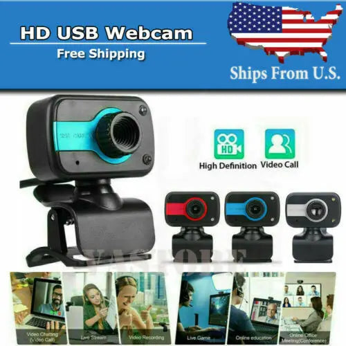 HD USB Web Camera Webcam Video Recording With Microphone Lilac Milo