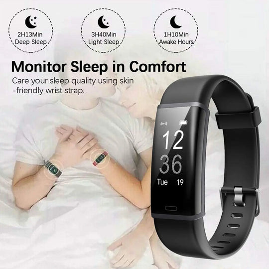 Smart sport bracelet with blood pressure heart rate sleep monitor - Shakefav.com