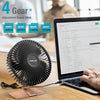 USB Desk Fan with Upgraded Strong Airflow with Copper Color Holder