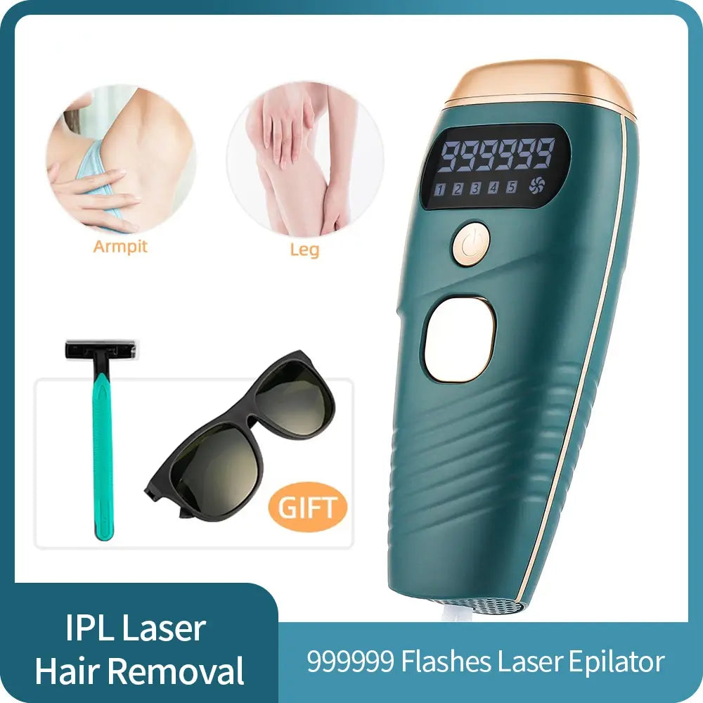 IPL Laser Epilator Painless 999999 Flashes Hair Removal Hair Remover - Shakefav.com