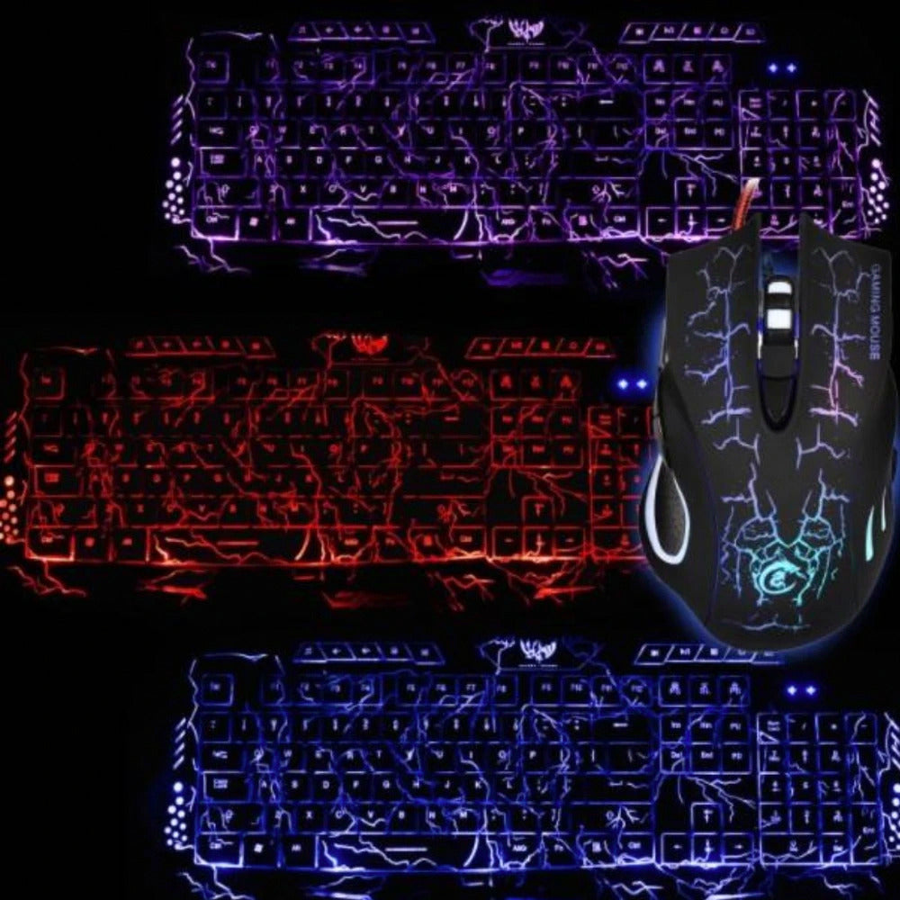 Thunder Fire 2.4G Gaming Keyboard and Mouse Set by Ninja Dragons