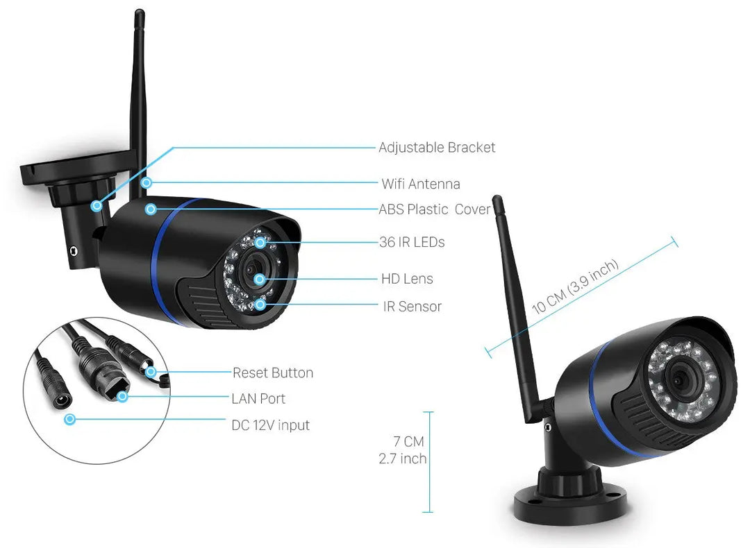 1080P HD Wireless Security Indoor Outdoor Waterproof Camera - Shakefav.com