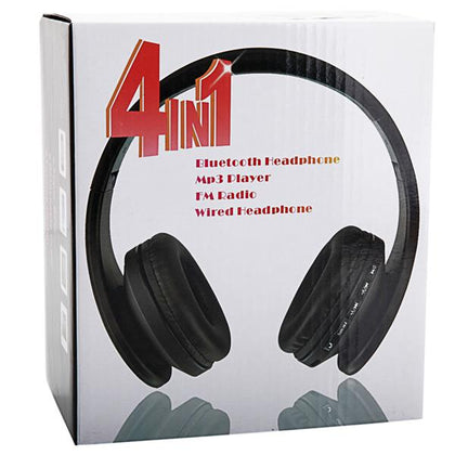 Lecteur MP3 stéréo FM pliable HY-811, casque Bluetooth filaire 