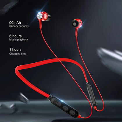 Écouteurs sans fil magnétiques Bluetooth pour tour de cou de sport