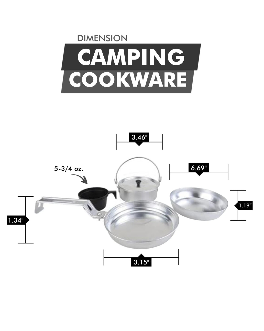 Camping Cookware Set, Aluminum - Shakefav.com