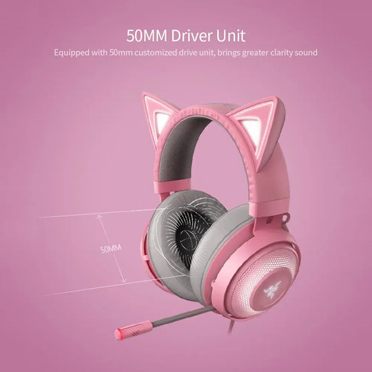 Gaming Headset Headphone with Microphone Lilac Milo