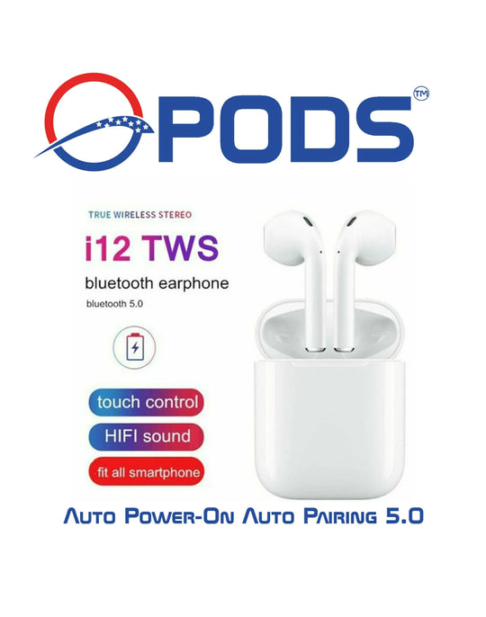 TWS i12 Bluetooth 5.0 Headphones Free Silicone Case Included - Shakefav.com