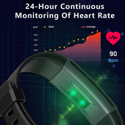 Bracelet de sport intelligent avec moniteur de sommeil, de fréquence cardiaque et de tension artérielle 