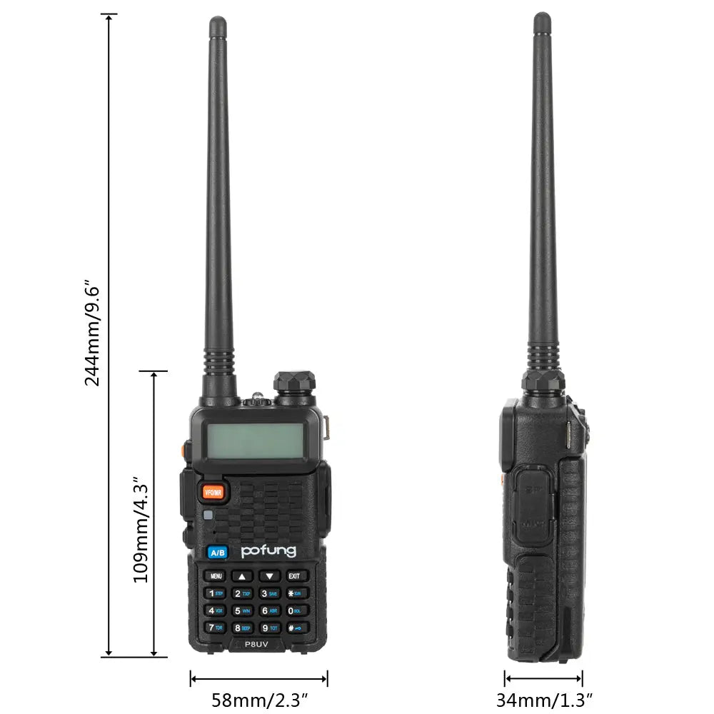 P8UV 5W 1800mAh Adult Analog Walkie talkie Lilac Milo