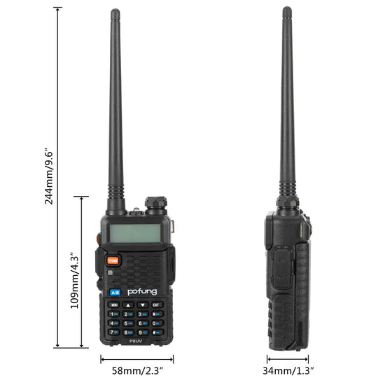 P8UV 5W 1800mAh Adult Analog Walkie talkie Lilac Milo