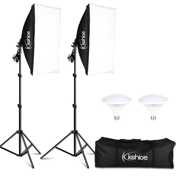 Softbox Lighting Kit Photo Equipment Studio Softbox with E27 Socket Teal Simba