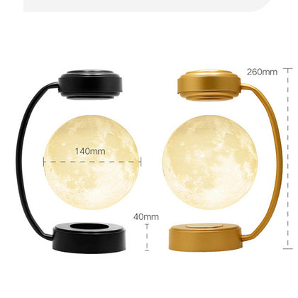 Lampe de lune à lévitation magnétique de créativité, lampe suspendue rotative à LED
