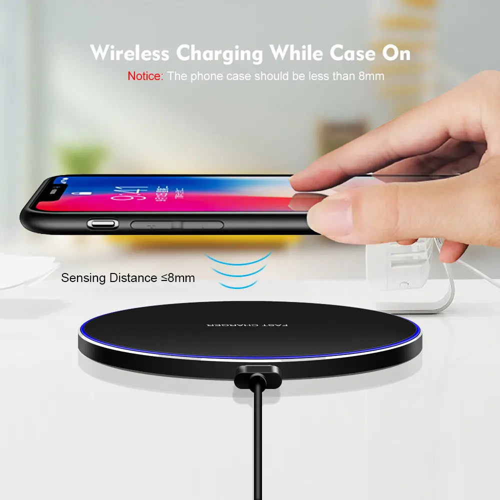 Wireless Charger Induction Type C Fast Charging Pad Maroon Asteria