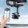 Rotatable Retractable Rearview Mirror Phone Holder For Car