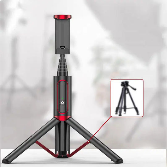 Live Broadcast Stand Tripod Bluetooth Remote Control Maroon Asteria