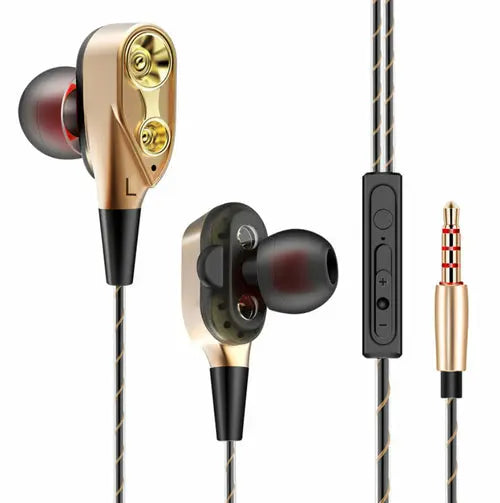 Metal In-ear Wire-controlled Music Small Headphones Maroon Asteria