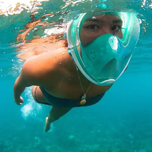 Full Face Snorkel Mask Salmon Lucky