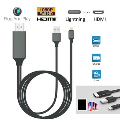 SUPPRIMER CE SKU - Adaptateur Lightning vers HDTV HDMI AV TV Sortie vidéo 2M