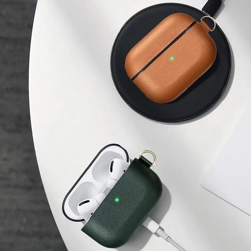 Custom AirPods Pro Leather Case with Side Keychain Strap - Shakefav.com