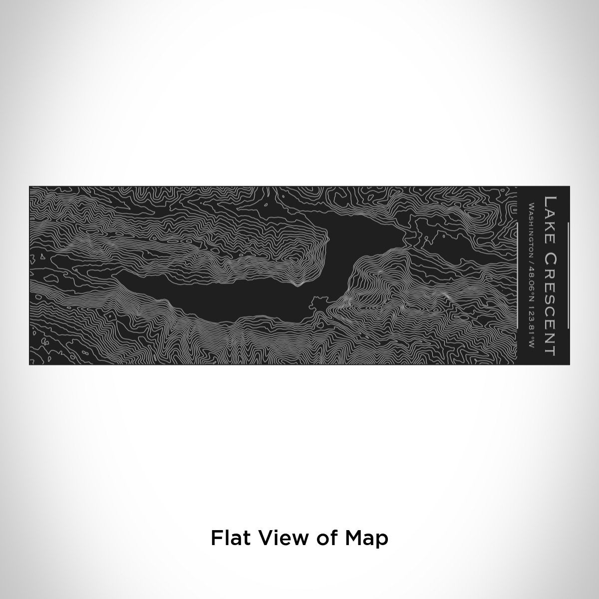 Lake Crescent - Washington Engraved Topographic Map Insulated Cup in