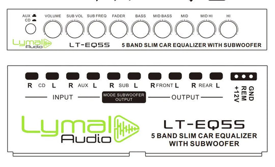 LT-EQ5S 5 Band 9 Volt Car Audio Graphic Equalizer - Shakefav.com