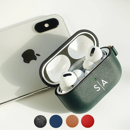 Custom AirPods Pro Leather Case with Side Keychain Strap - Shakefav.com