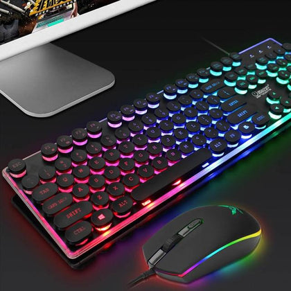 Ninja Dragons BX9 LED Backlight Gaming USB Wired Keyboard Mouse Set
