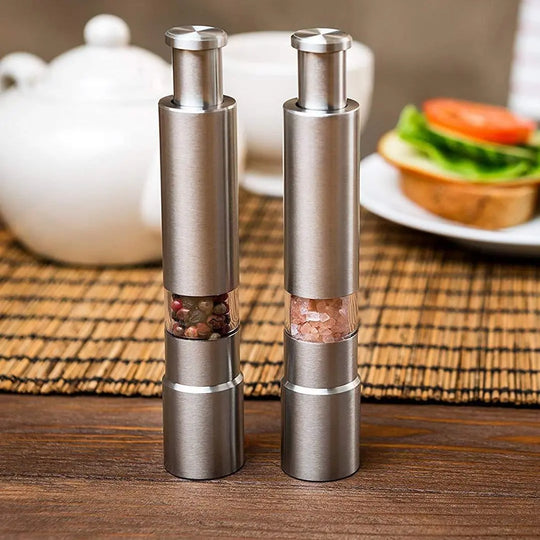 Premium Stainless Steel Salt and Pepper Spice Grinder - Shakefav.com