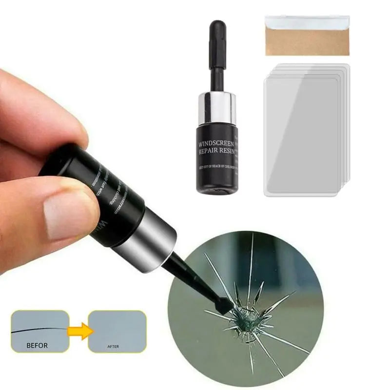 Auto Glass Windshield Repair Tool Set 5 Bottles Set - Shakefav.com