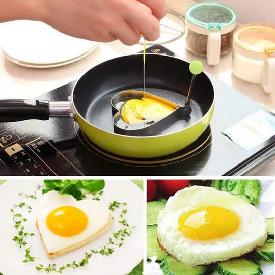 Stainless Steel 5 pc Egg and Pancake Mold Set - Shakefav.com