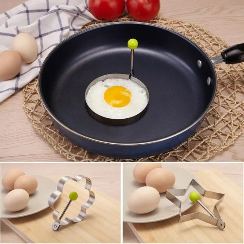 Stainless Steel 5 pc Egg and Pancake Mold Set - Shakefav.com