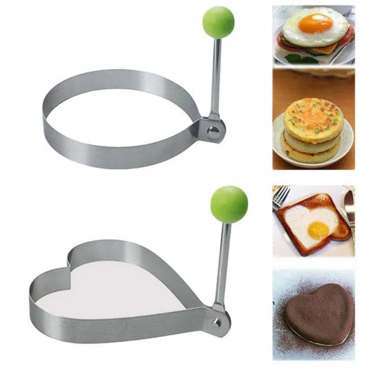 Stainless Steel 5 pc Egg and Pancake Mold Set - Shakefav.com