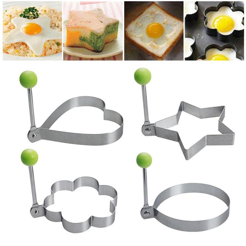 Stainless Steel 5 pc Egg and Pancake Mold Set
