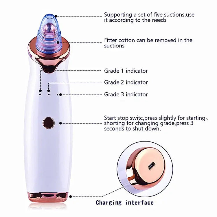 Facial Blackhead Remover Electric Vacuum Machine - Shakefav.com