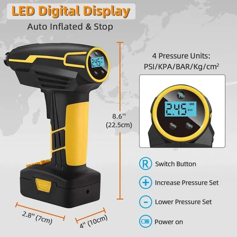 Portable Tire Inflator Air Pump - Shakefav.com