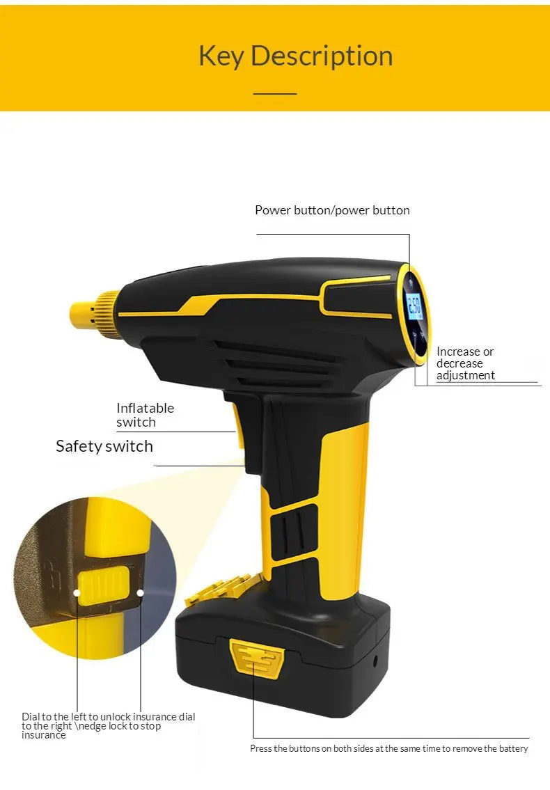 Portable Tire Inflator Air Pump - Shakefav.com