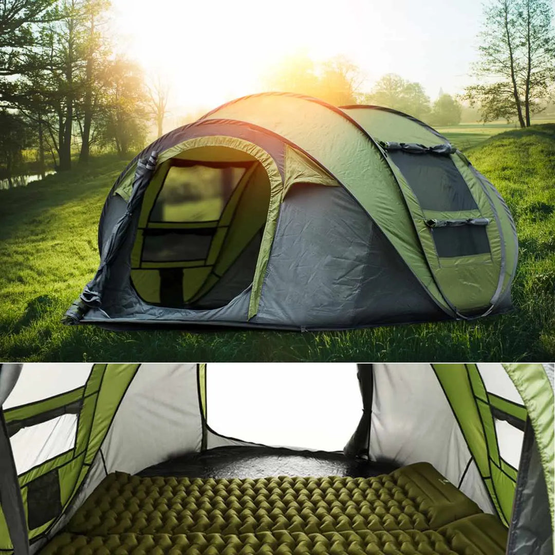 Large Capacity 4 to 5 Persons Automatic Pop Up Camping Tent - Shakefav.com