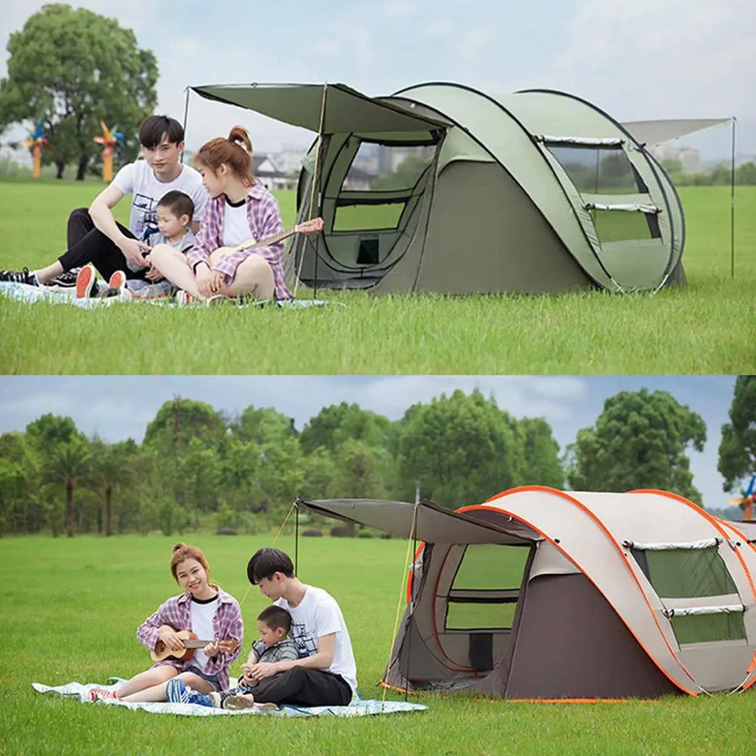 Large Capacity 4 to 5 Persons Automatic Pop Up Camping Tent - Shakefav.com