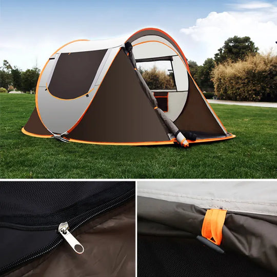 Large Capacity 4 to 5 Persons Automatic Pop Up Camping Tent - Shakefav.com