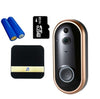 Sonnette intelligente WIFI 1080P, interphone vidéo, sonnette de porte avec caméra IR